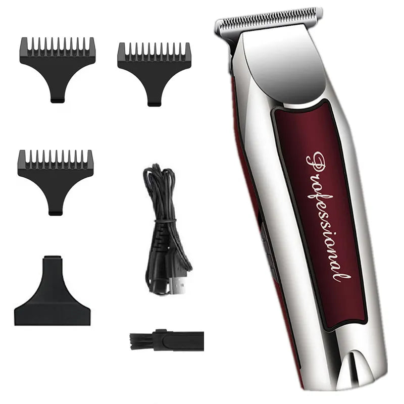 Rechargeable cordless hair trimmer for men grooming Professional Electric Hair Clipper beard edge planner