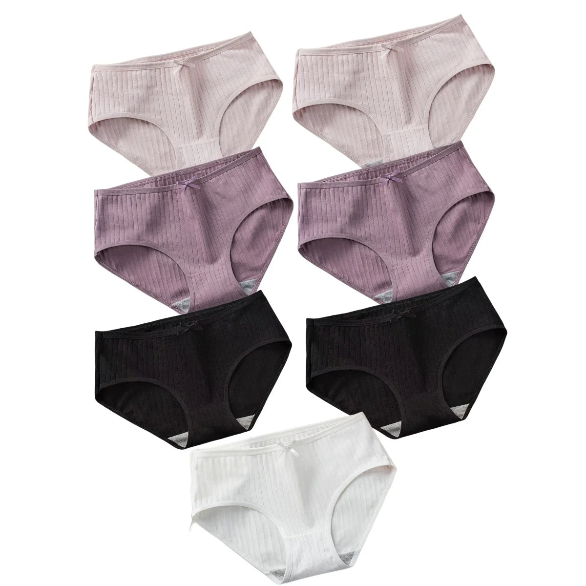 7Pcs Low Waist Cotton Panties for Women