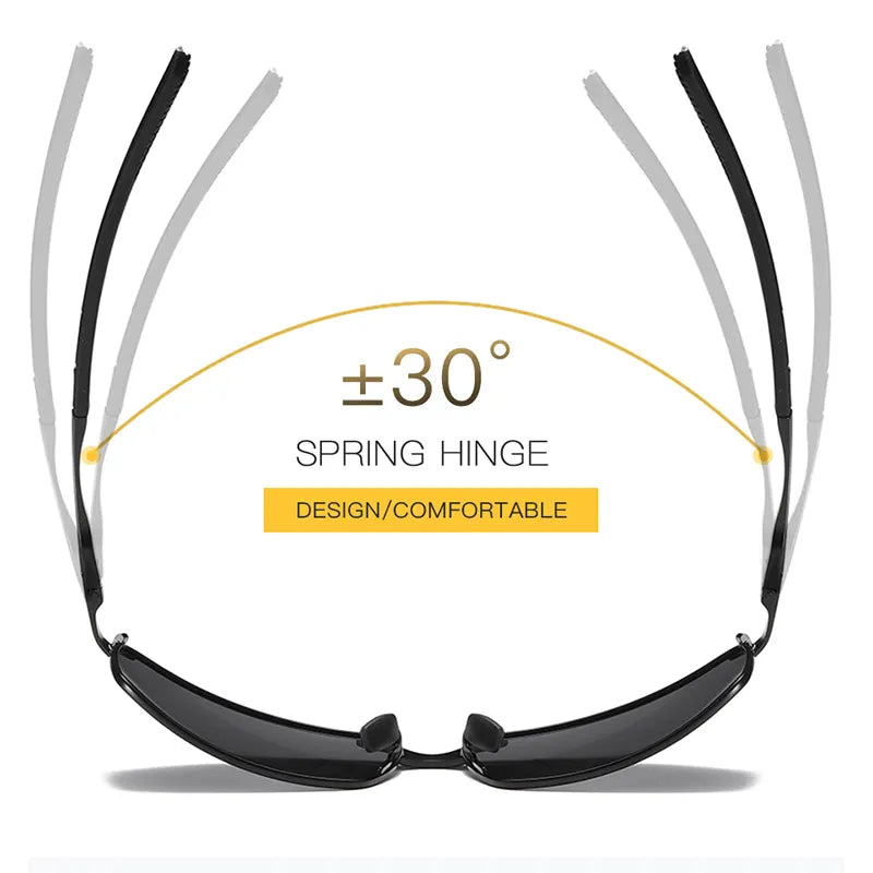 Polarized Metal Frame Sunglasses For Men and Women Anti-Glare and Anti-UV