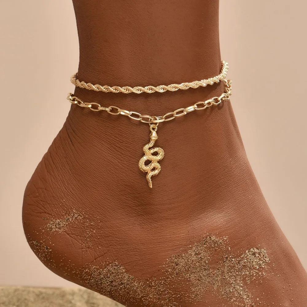 Pearl Shell Anklet Bracelet – Gold Chain Beach Wedding Jewelry for Women