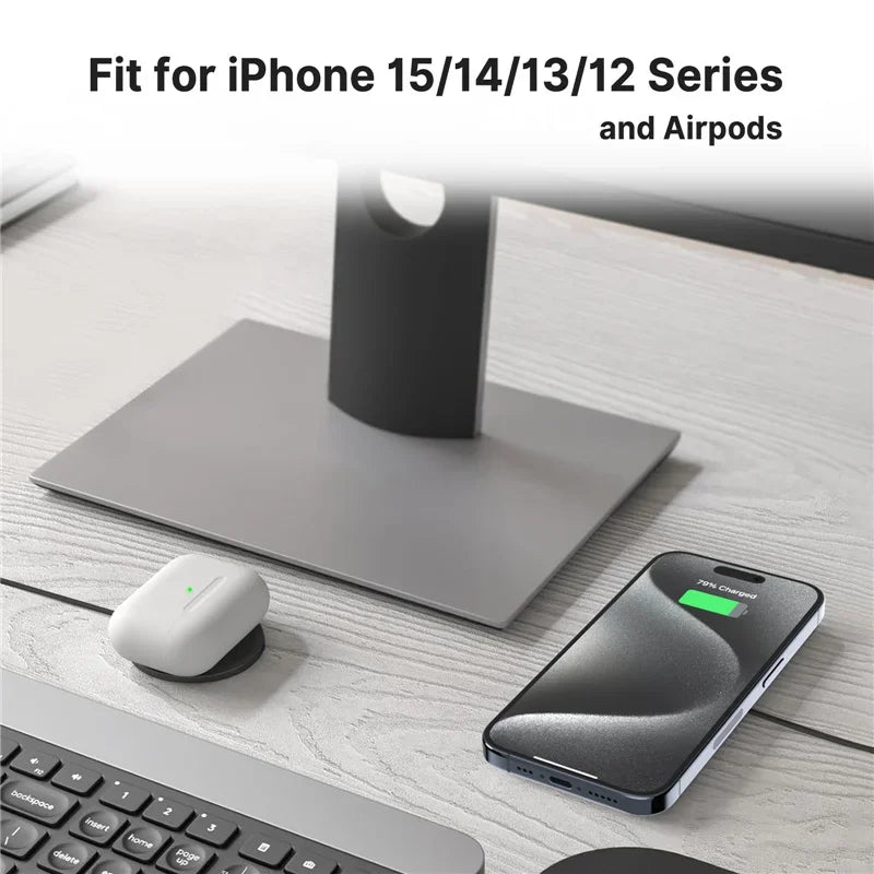100W MagSafe Magnetic Wireless Charger Pad USB-C Fast Charging Dock for iPhone 12–16 Pro Max