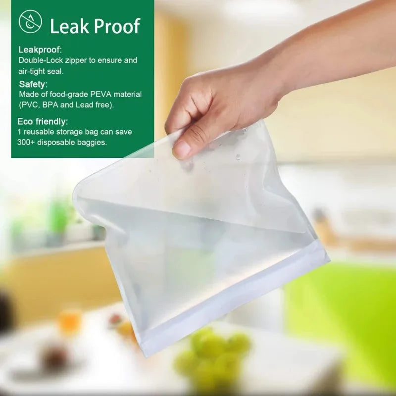 10pcs Silicone Food Storage Containers Leakproof Reusable