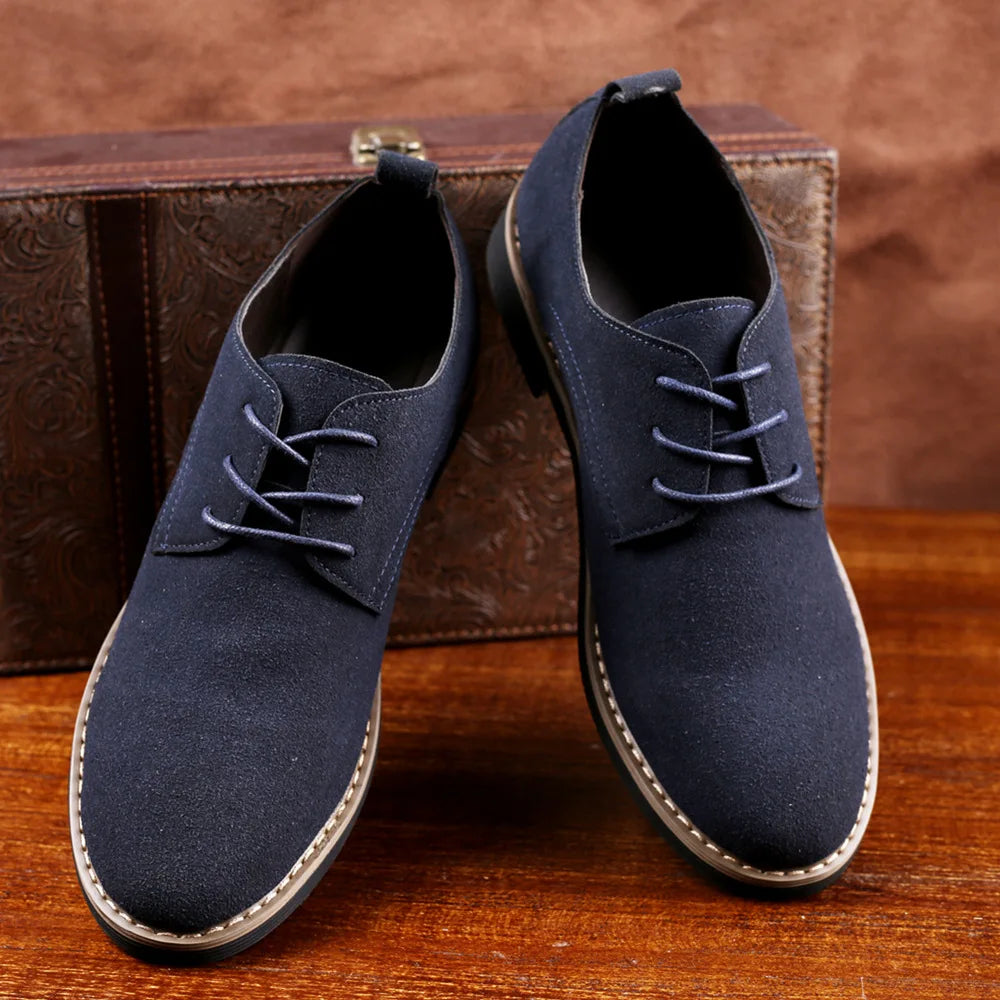 Chaussure Homme Suede Leather Men Shoes Oxford Casual Classic Sneakers Comfortable Footwear Dress Large Size Flats