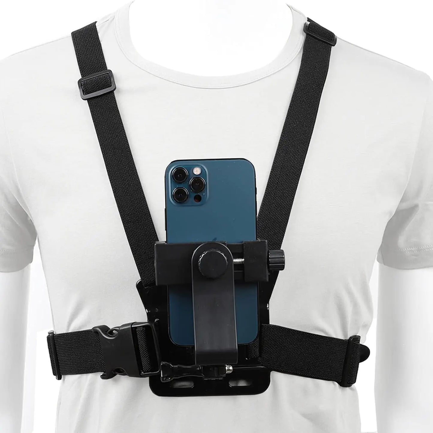 Smartphone Chest Mount Holder Compatible with iPhone and Samsung Phone for Filming or Photos