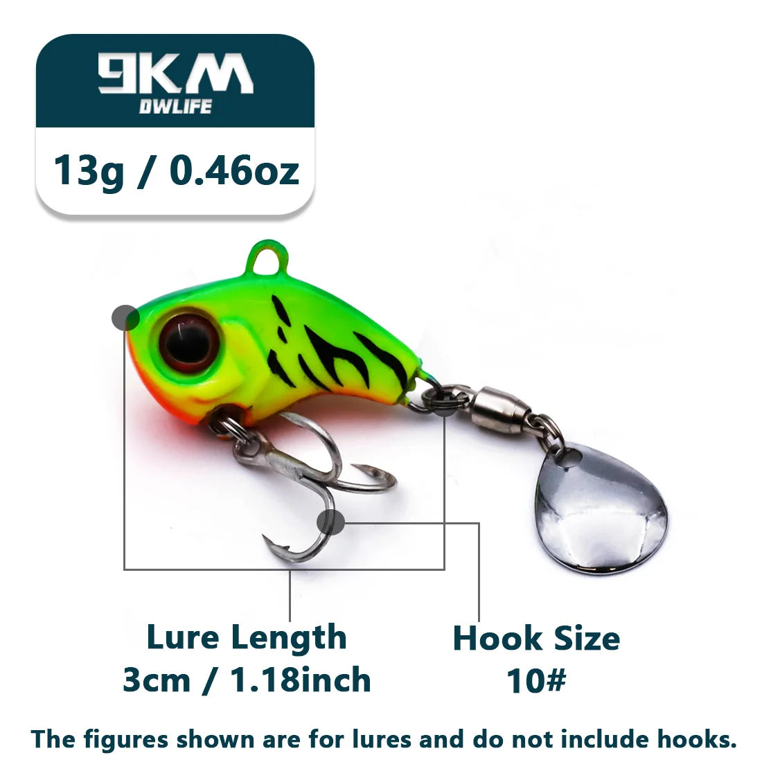 VIB Crankbait Spinner Spoons – 9–16g Sinking Fishing Lures for Bass & Jigs