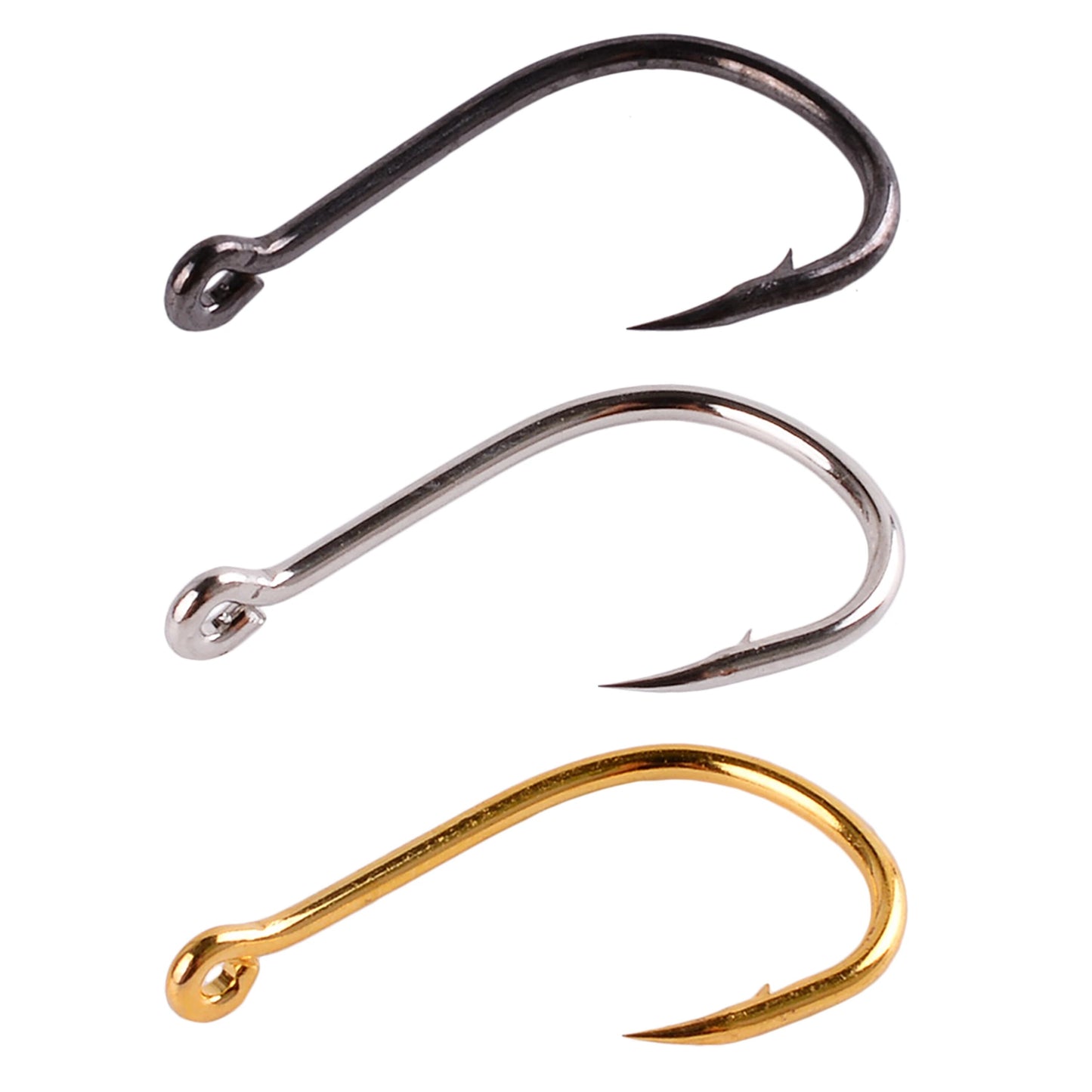 Oracle 100pcs fishing hooks set carbon steel single circle fishing hook fly fishing box