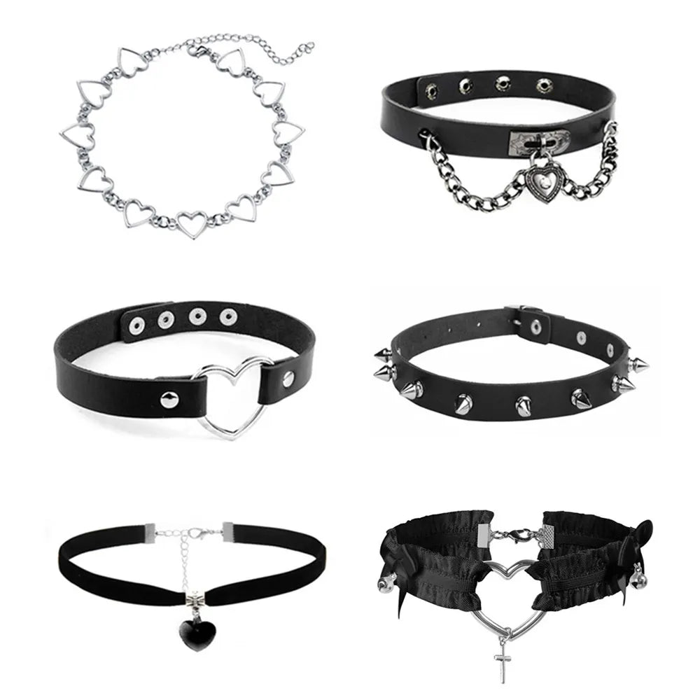 Trendy Vintage Charm Round Gothic Collar Necklaces Jewelry