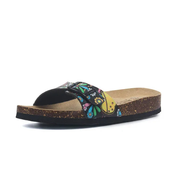 korean style couple cork sandals women beach sandals ladies summer soft microfiber leather