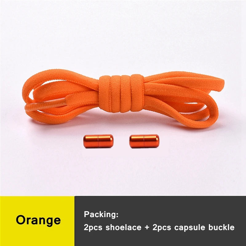Shoe Laces Round Color Metal Lock