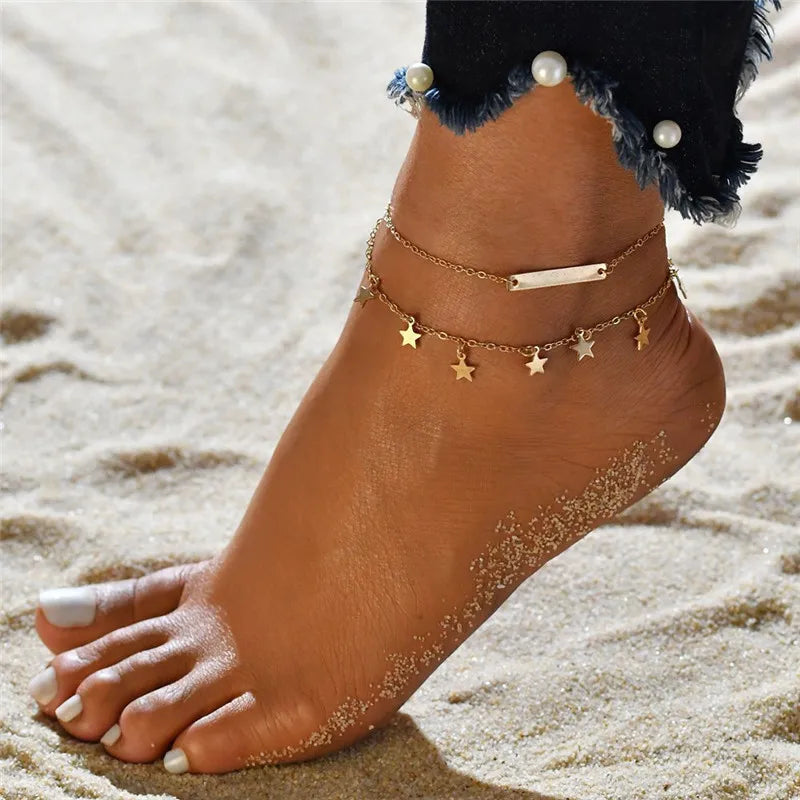 Modyle Heart Anklet for Women – Simple Fashion Ankle Bracelet Jewelry