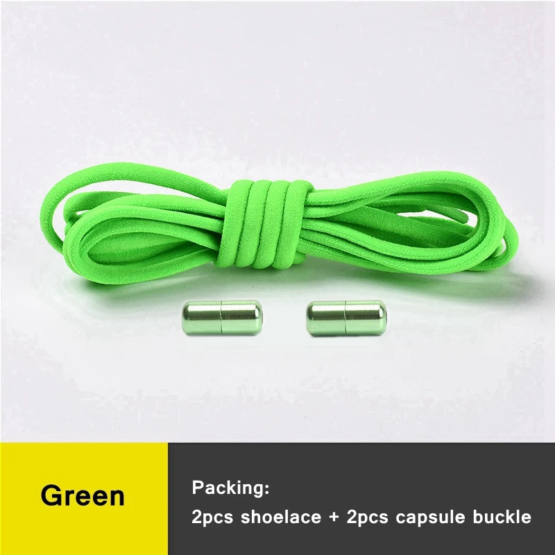 Shoe Laces Round Color Metal Lock