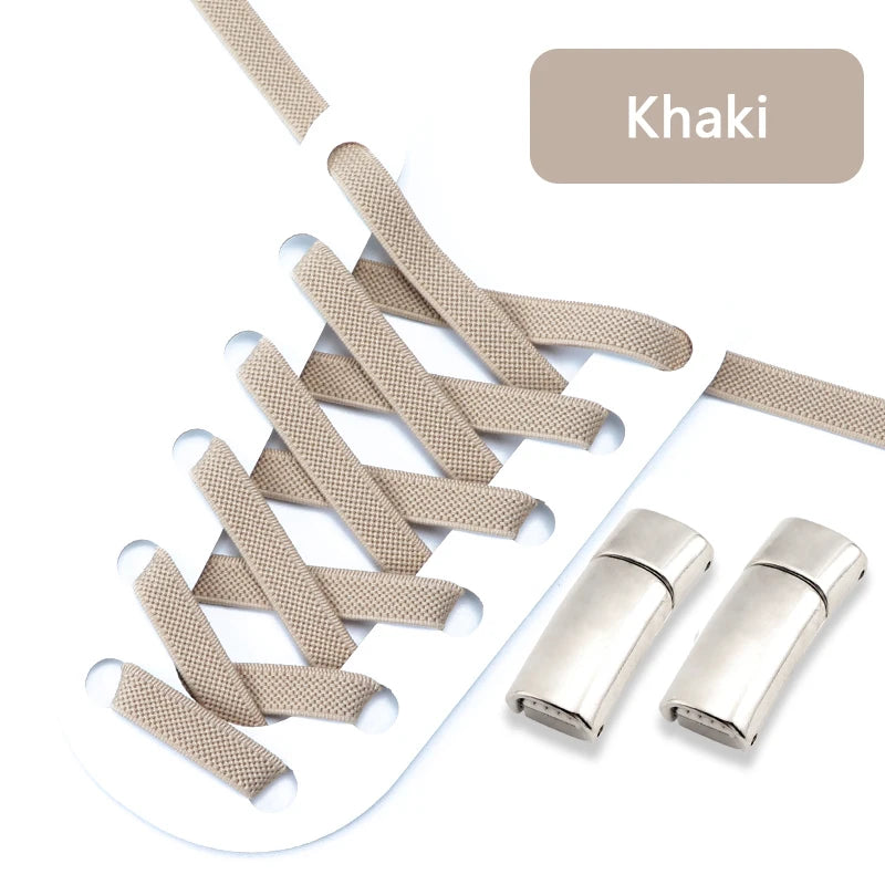 Magnetic Shoe Laces Elastic for Sneakers Woman, Men, Children.