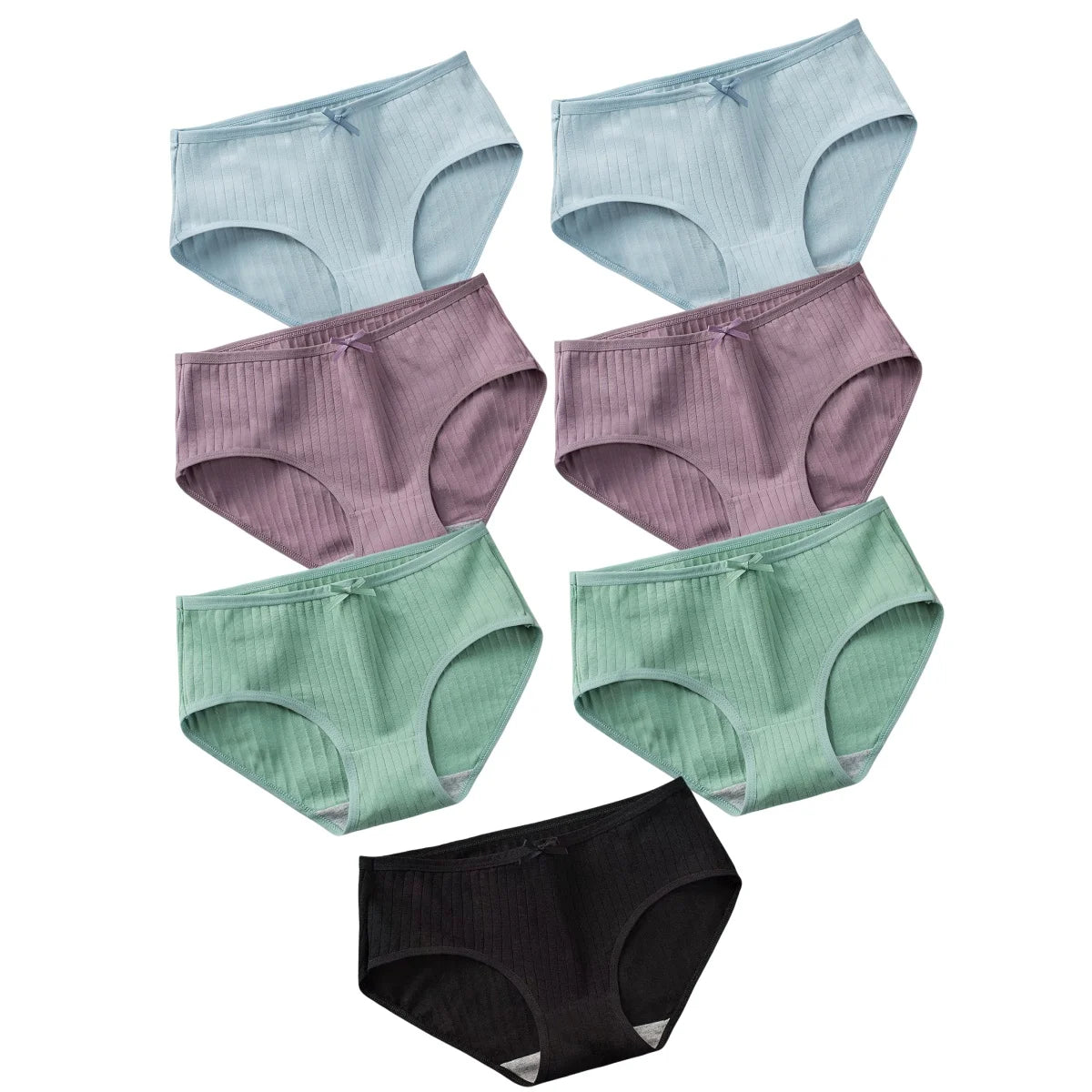 7Pcs Low Waist Cotton Panties for Women