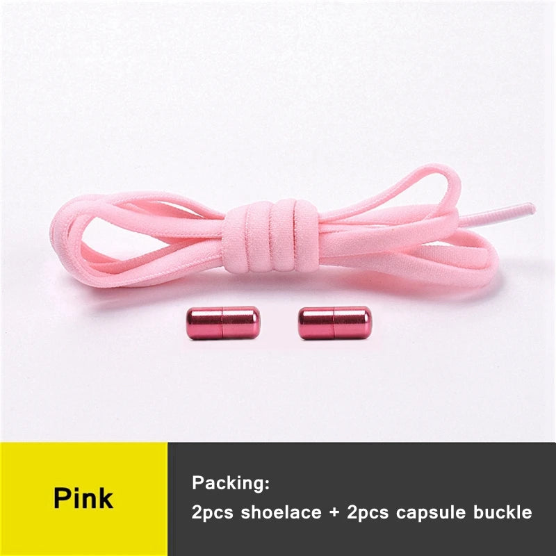Shoe Laces Round Color Metal Lock