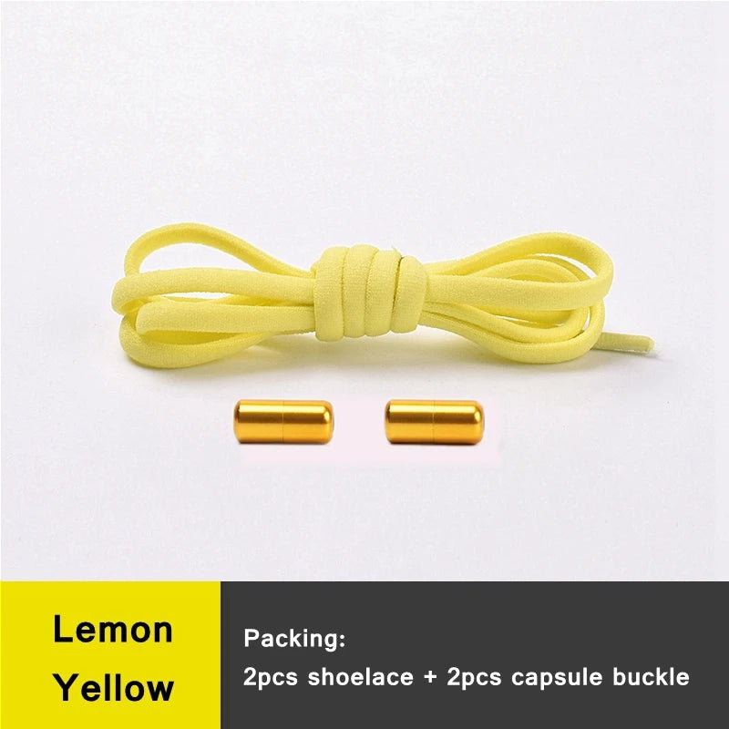 Shoe Laces Round Color Metal Lock