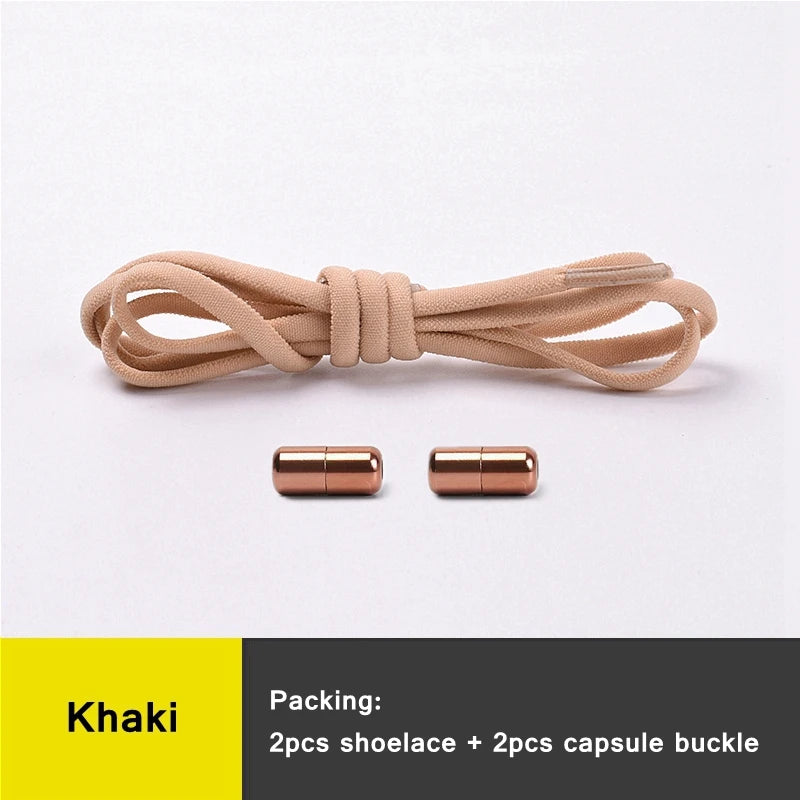 Shoe Laces Round Color Metal Lock