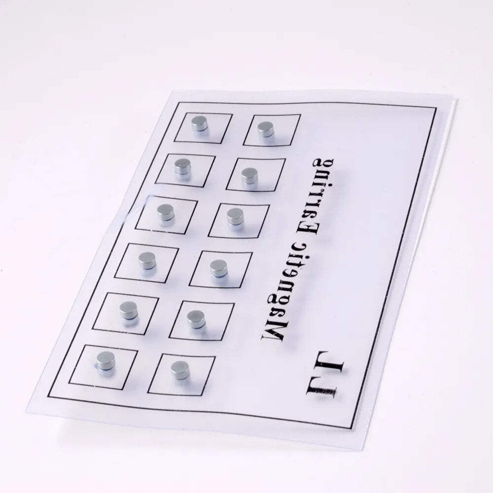 12pcs / fake card cheater non-pierced ear tragus cartilage lip labrite nose nail ring magnetic earring
