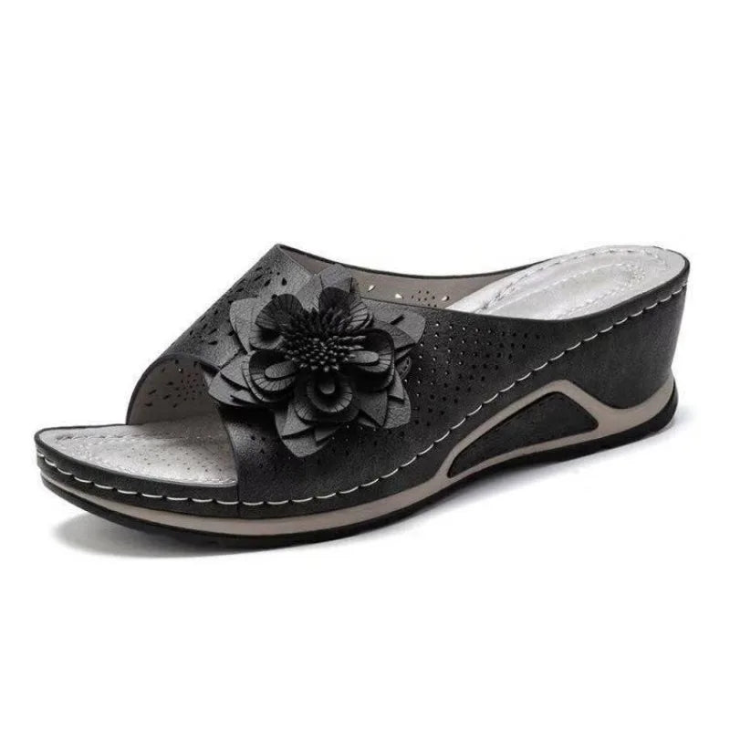 Women’s Casual Flower Hollow Wedge Sandals