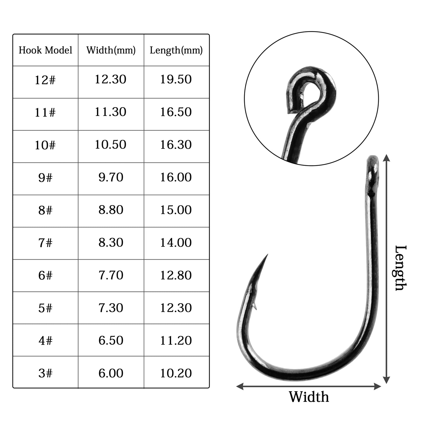 Oracle 100pcs fishing hooks set carbon steel single circle fishing hook fly fishing box