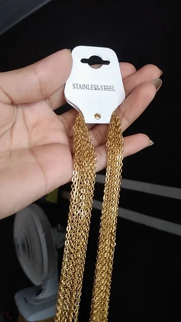 Luxury Steel 10pcs / Lot Stainless Steel Chains Rollo Shape Link Hydrangea Link Pendant for Women DIY