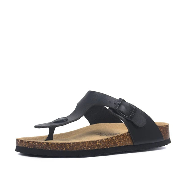 korean style couple cork sandals women beach sandals ladies summer soft microfiber leather