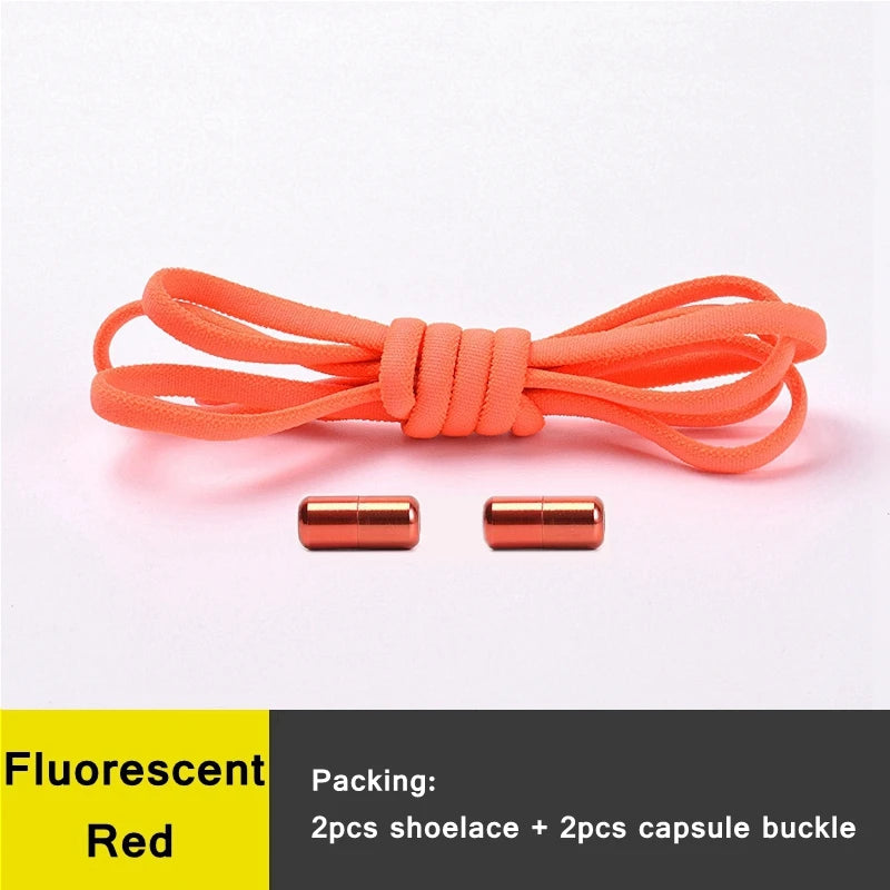 Shoe Laces Round Color Metal Lock