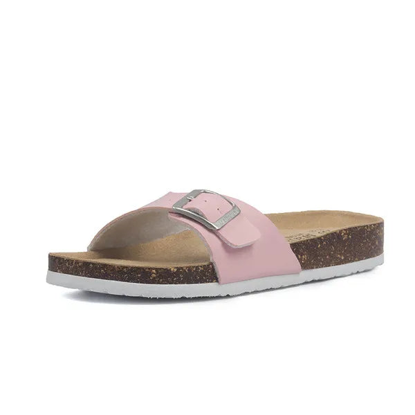 korean style couple cork sandals women beach sandals ladies summer soft microfiber leather