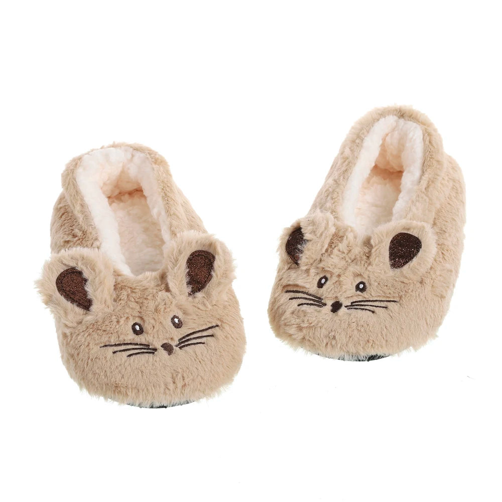 Home Slippers Women Cotton Fur Warm Mouse Ears