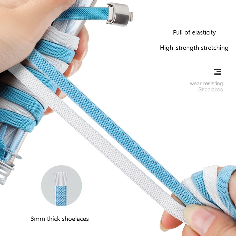 Magnetic Shoe Laces Elastic for Sneakers Woman, Men, Children.