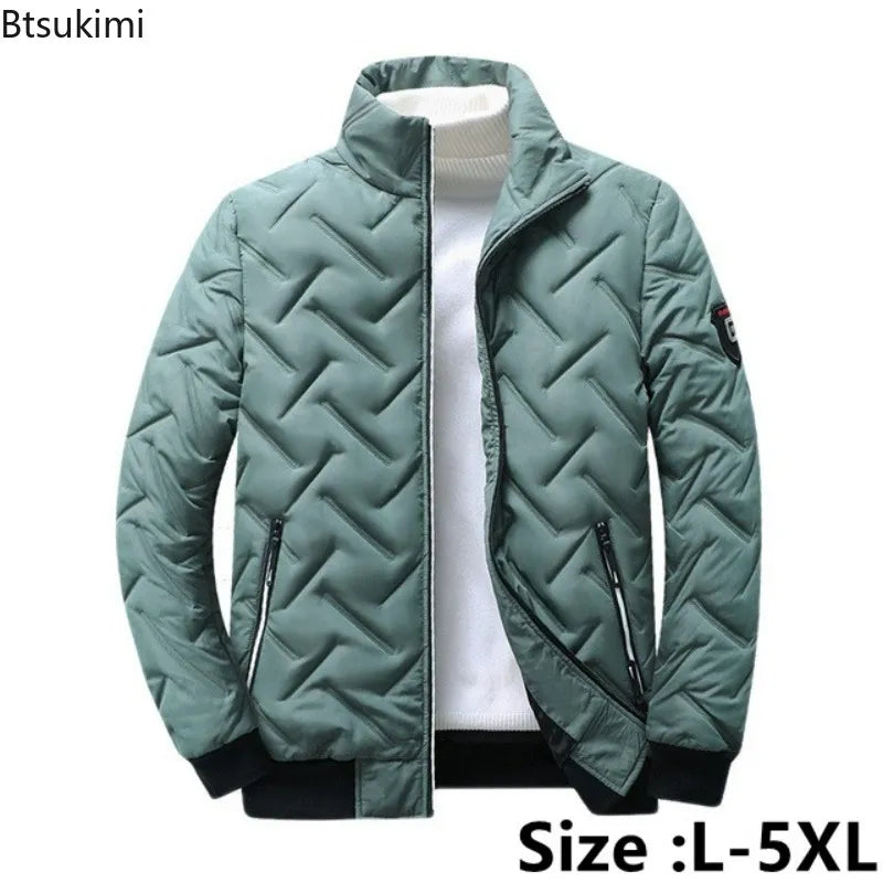 New Autumn Winter Jacket Men's Cotton Padded Korean Streetwear Casual Jacket