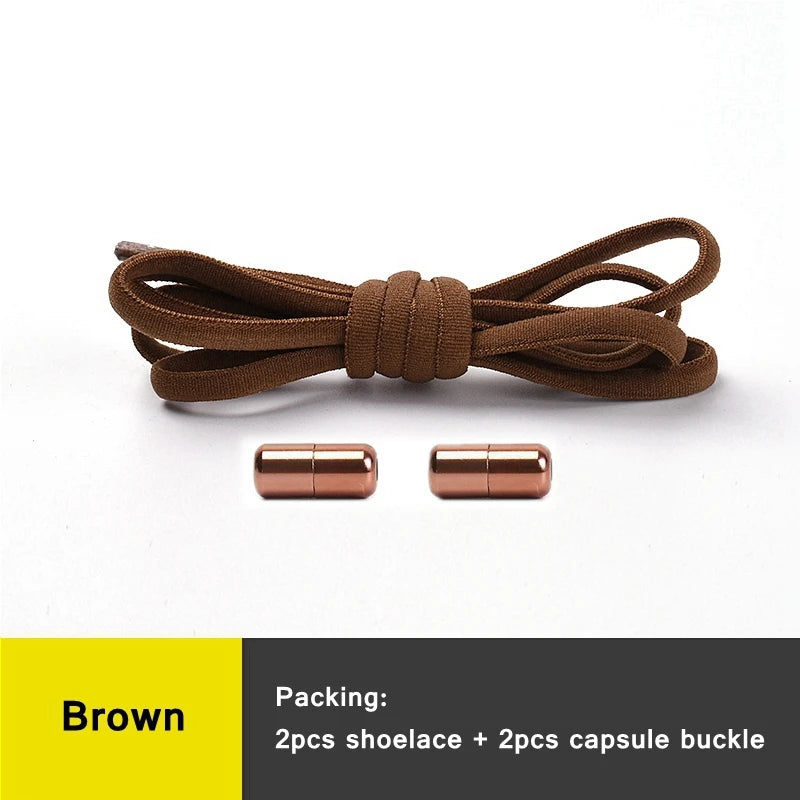 Shoe Laces Round Color Metal Lock