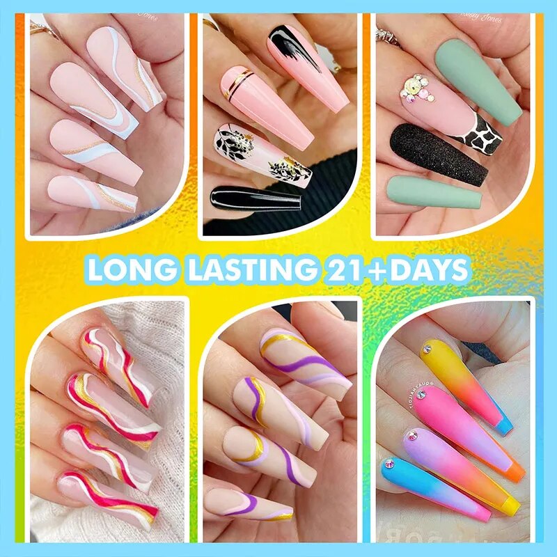 LILY CUTE 7ml Nail Gel Polish Semi Permanent Gel Varnish Base Top Coat UV LED Gel Varnish Soak Off Nail Art