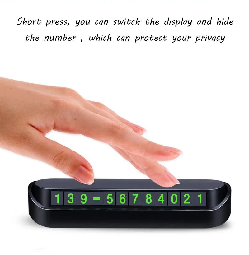 Car temporary parking card phone number car park stop design 13 * 2.5 cm