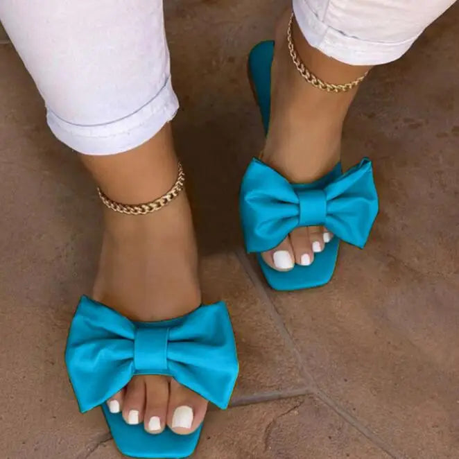 outdoor flat leather bow non-slip beach