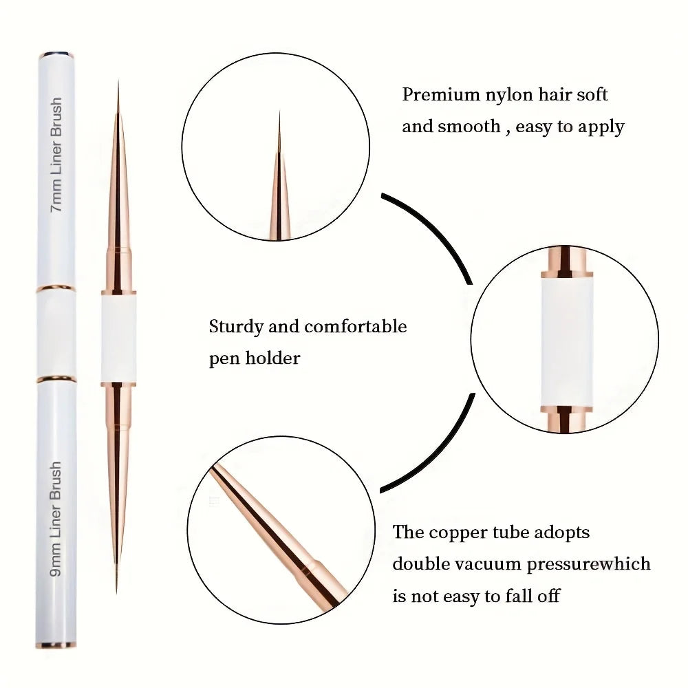 5Pcs Dual-Ended Nail Art Brush Pen Set