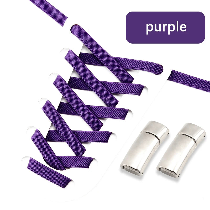 Magnetic Shoe Laces Elastic for Sneakers Woman, Men, Children.