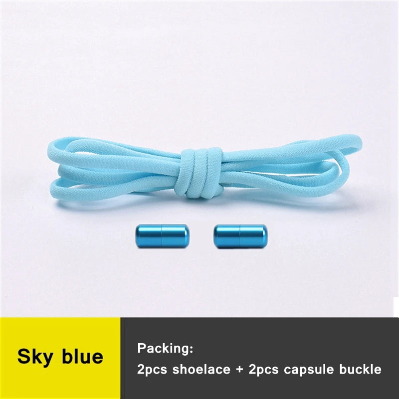 Shoe Laces Round Color Metal Lock