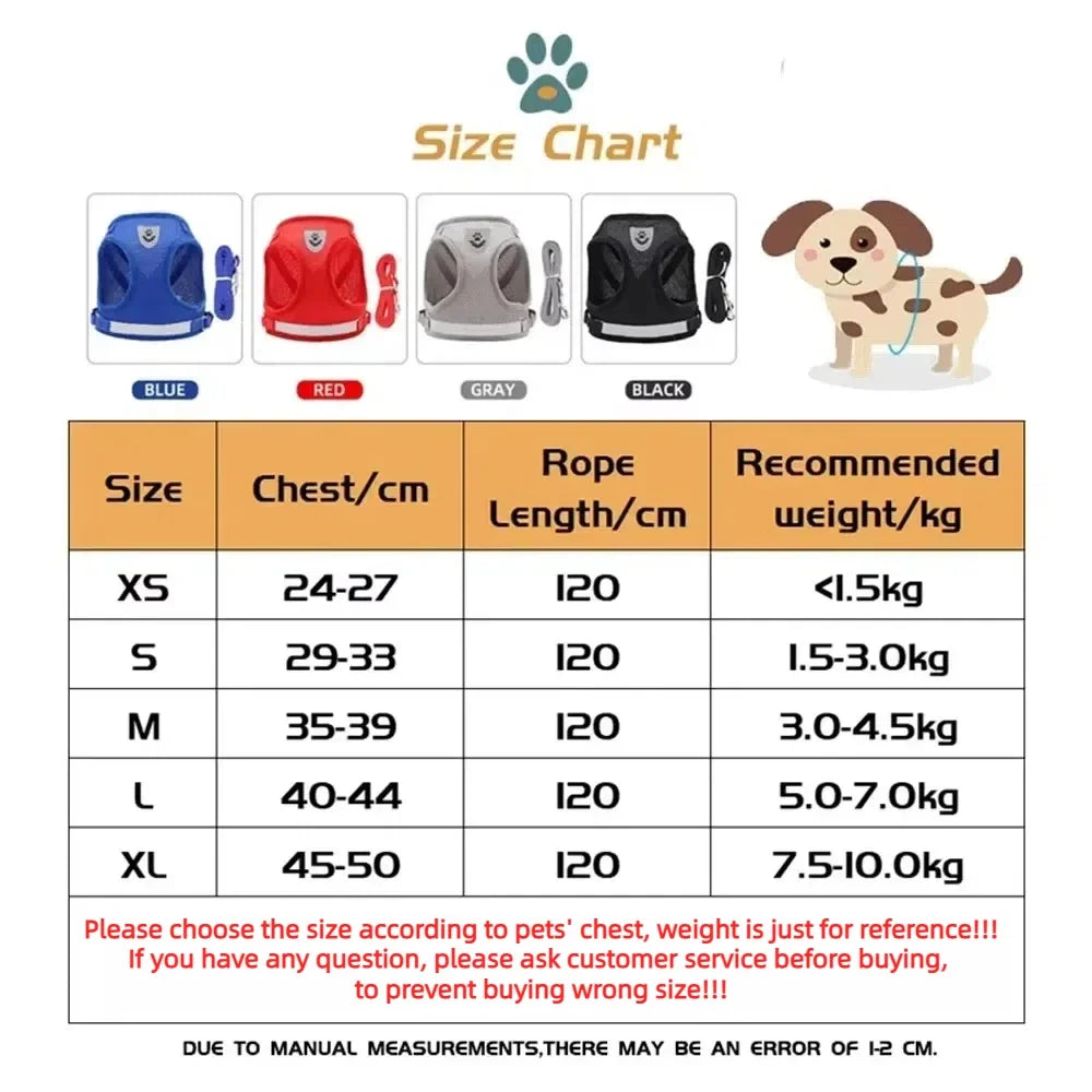 Cat Vests Leash Set Adjustable