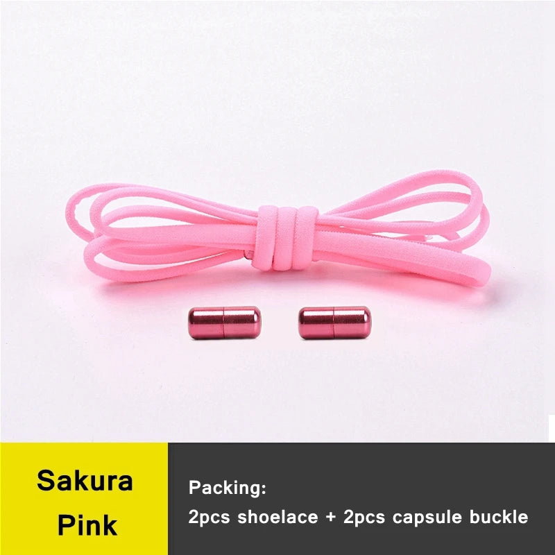 Shoe Laces Round Color Metal Lock