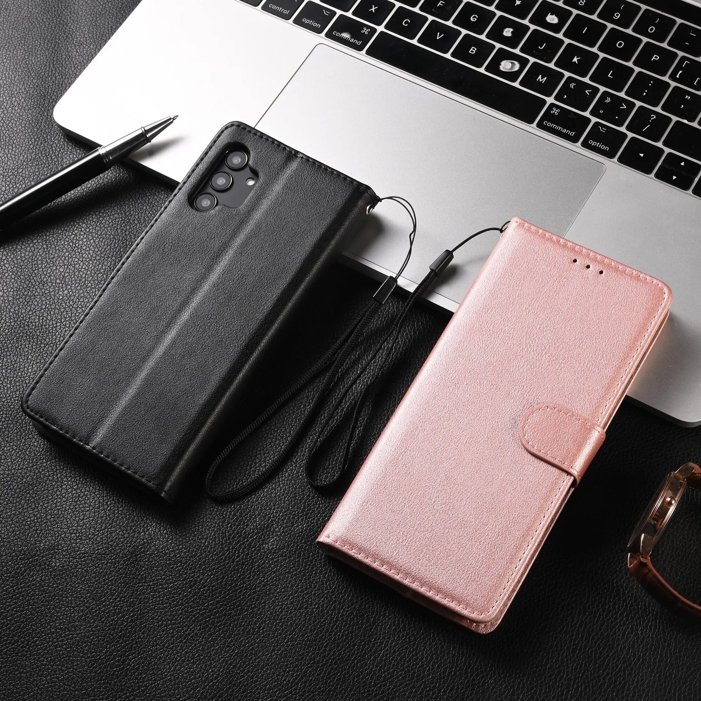 Leather Flip Wallet Case for Samsung Galaxy A03 A03S A10 A12 A13 A21S A23 A32 A33 A20E A40 A50 A51 A52 A53 A70 A71