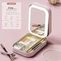 LED Makeup Travel Bag With Mirror Lights Professional - Himalaya Store
