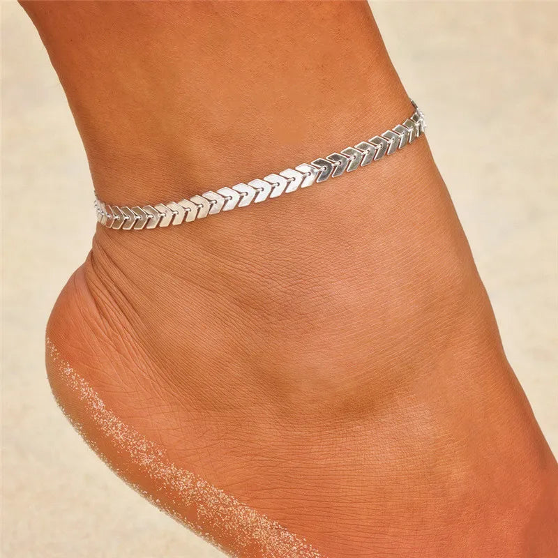 Modyle Heart Anklet for Women – Simple Fashion Ankle Bracelet Jewelry
