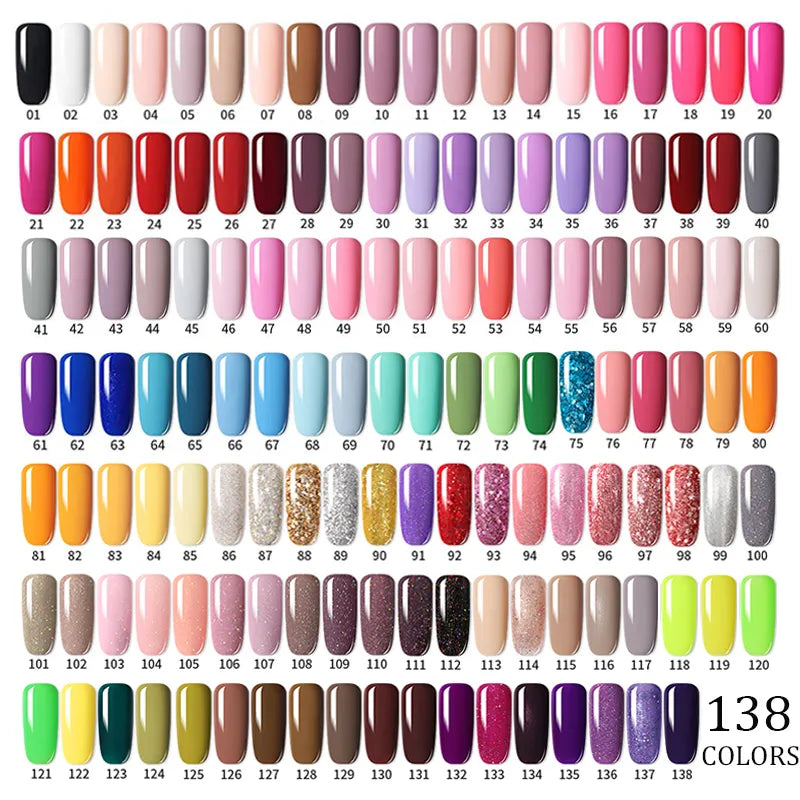 LILY CUTE 7ml Nail Gel Polish Semi Permanent Gel Varnish Base Top Coat UV LED Gel Varnish Soak Off Nail Art