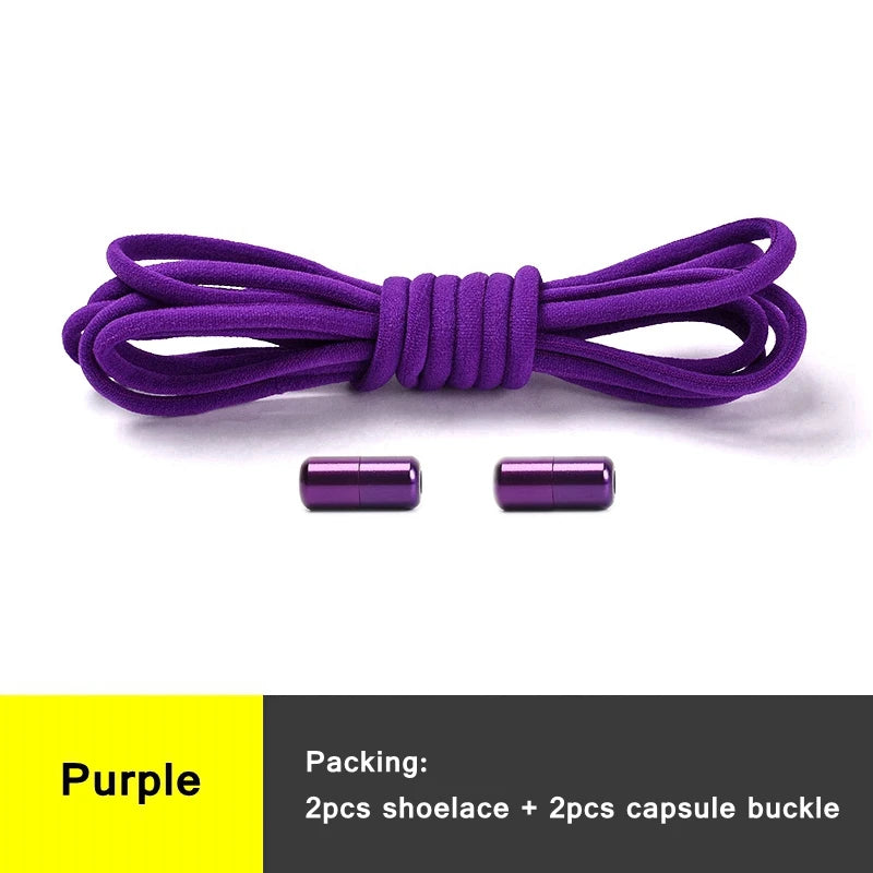 Shoe Laces Round Color Metal Lock