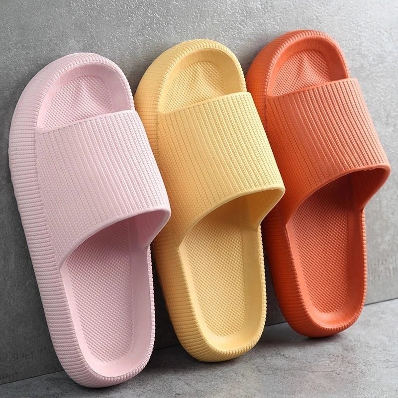 Thick Platform Slippers For Soft Home Women