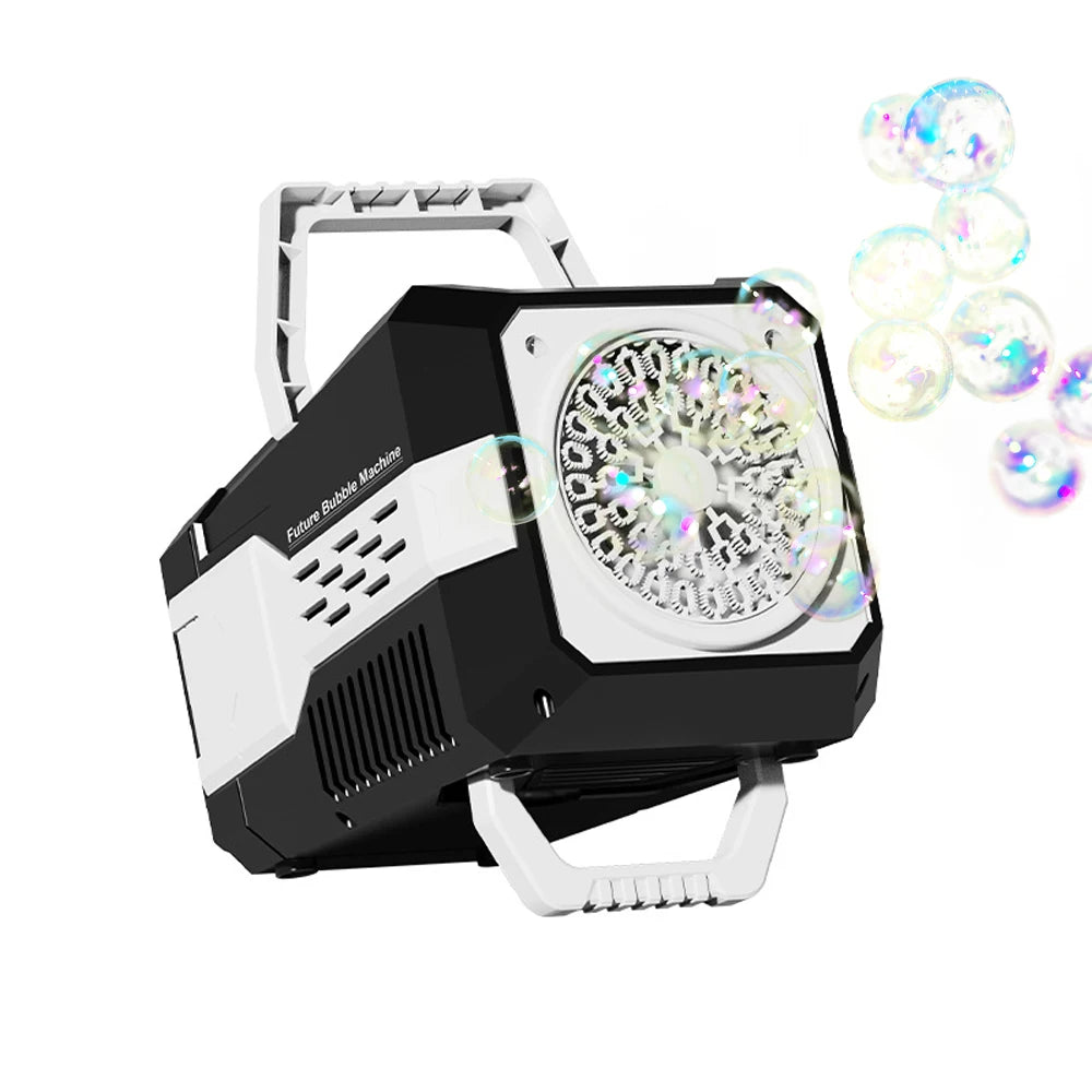 60 Holes Electric Bubble Gun LED Light Automatic Soap Machine for Kids & Parties