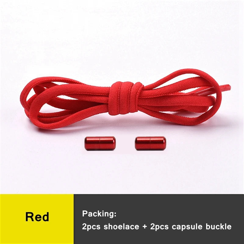 Shoe Laces Round Color Metal Lock