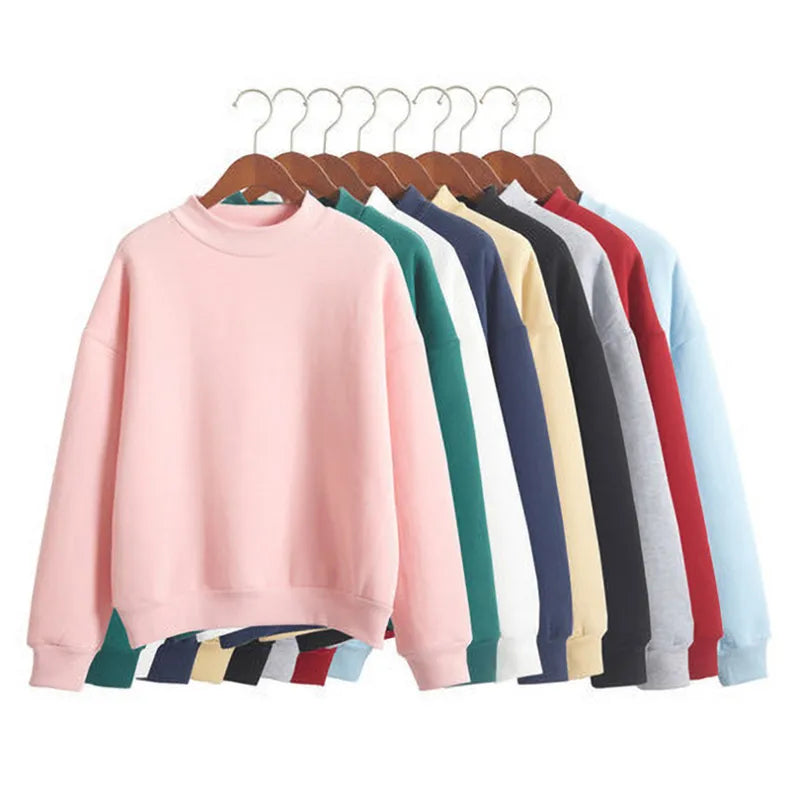 Woman Sweatshirts 2023 Sweet Korean O-neck Knitted Pullovers Thick Autumn Winter