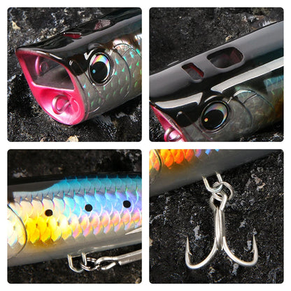 Topwater Popper Fishing Lure 8.5–30g | Floating Hard Bait for Bass, Pike, Perch