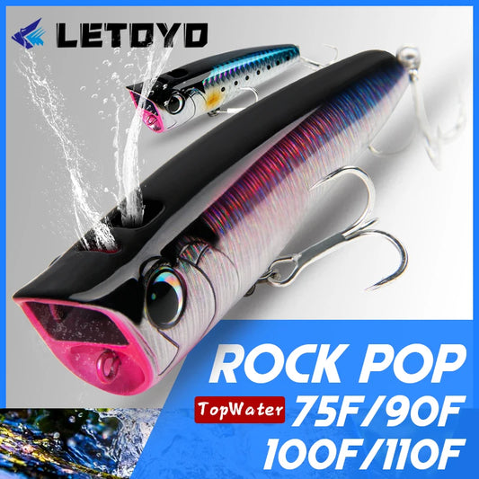 Topwater Popper Fishing Lure 8.5–30g | Floating Hard Bait for Bass, Pike, Perch